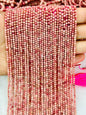 Natural Round Faceted Rhodonite Bead Strand |DIY Jewelry Making|Meditation &Chakra Balancing|Bulk Price