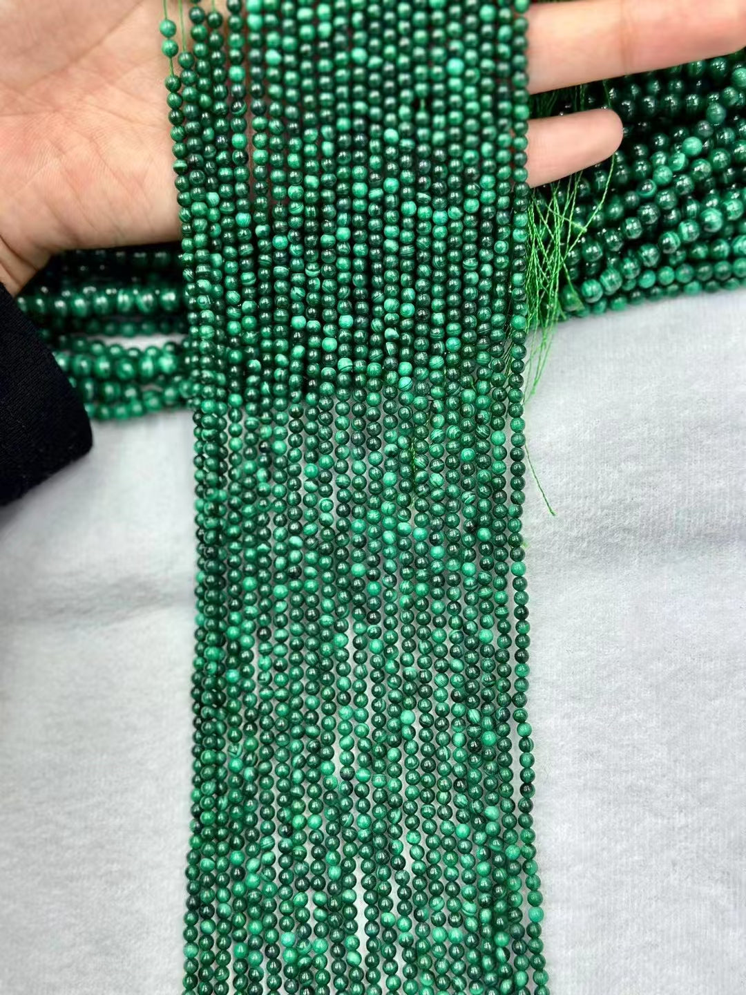 Malachite Round shape Bead String