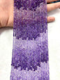 Gradient Natural Amethyst Faceted Shape Bead Strand|Stunning Sparking Crystal Beads For Jewelry Making