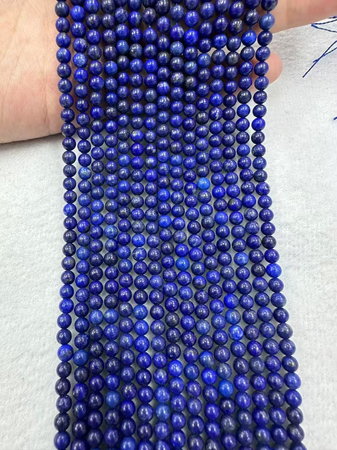 Good Quality Lepis Lazuli Round Shape Bead String