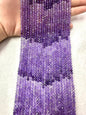 Gradient Natural Amethyst Faceted Shape Bead Strand|Stunning Sparking Crystal Beads For Jewelry Making