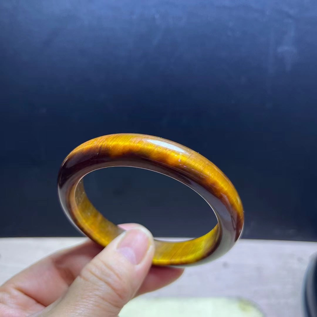 Golden Tiger Eyes Bangle Bracelet: Your Shield of Courage & Prosperity