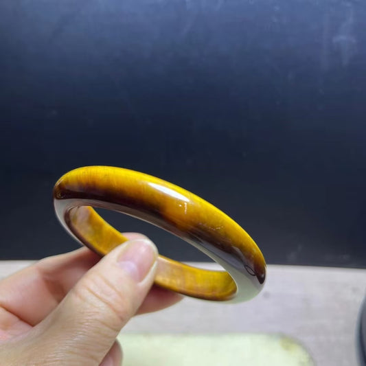 Golden Tiger Eyes Bangle Bracelet: Your Shield of Courage & Prosperity