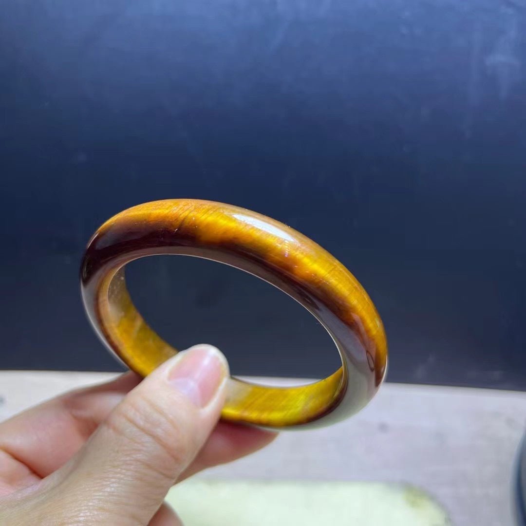Golden Tiger Eyes Bangle Bracelet: Your Shield of Courage & Prosperity