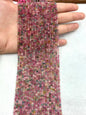 Natural  Round Faced RainbowToumline Bead Strand |Stunning Sparking Crystal Beads For Jewelry Making